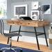 The Twillery Co.® Kettering Desk Wood/Metal in Black/Brown | 29.5 H x 47.5 W x 24 D in | Wayfair D79CD0D3FD054092892477D3AD6F8ED5