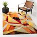 Orange/Red 48 x 0.51 in Indoor Area Rug - Wrought Studio™ Sarya Abstract Area Rug Polypropylene | 48 W x 0.51 D in | Wayfair