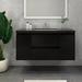 Ivy Bronx Castin 48" Wall-Mounted Single Bathroom Vanity Set Wood/Plastic in Black | 22.5 H x 47.25 W x 19.69 D in | Wayfair