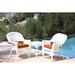 August Grove® Byxbee 3 Piece Seating Group w/ Cushions Synthetic Wicker/All - Weather Wicker/Wicker/Rattan in Orange/White | Outdoor Furniture | Wayfair