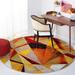 Orange/Red 79 x 0.51 in Indoor Area Rug - Wrought Studio™ Sarya Abstract Area Rug Polypropylene | 79 W x 0.51 D in | Wayfair