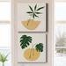 Bay Isle Home™ Simple Nature I - 2 Piece Painting Set Canvas, Solid Wood in Blue/Green/Indigo | 10 H x 20 W in | Wayfair