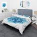 Designart 'Blue Turquoise Cloud Abstract' Modern Duvet Cover Set