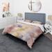 Designart 'Pastel Abstract With Dark Blue Pink & Yellow Spots' Modern Duvet Cover Set