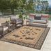 Gertmenian Paseo Yoder Chestnut Brown Rustic Tribal Moose Indoor/ Outdoor Area Rug