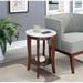 Convenience Concepts American Heritage Round End Table with Shelf