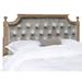 SAFAVIEH Rustic Wood Grey Tufted Velvet Full Headboard - Grey / Rustic Oak