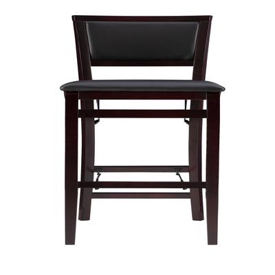 Keira Pad Back Folding Bar Stool by Linon Home Décor in Espresso