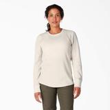 Dickies Women's Long Sleeve Thermal Shirt - Oatmeal Heather Size M (FL198)
