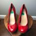 Jessica Simpson Shoes | Jessica Simpson Red Janie Heels Size 8 | Color: Red | Size: 8