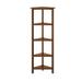 NewRidge 4-Tier Corner Wooden Bookcase Walnut - New Ridge 5020-163