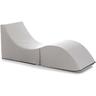 Lit pliant Andreina, Pouf convertible en lit simple, 100% Made in Italy, Pouf convertible en chaise