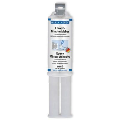 WEICON 10000133 (10550024) Epoxyd-Minutenkleber 24 ml, Zwillingsspritze