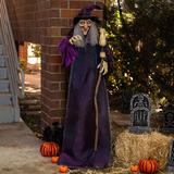 The Holiday Aisle® Standing Witch Wicked Wanda Poseable Figurine Plastic in Indigo | 64 H x 20 W x 33 D in | Wayfair