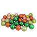 32ct Green Orange Shatterproof 2-Finish Christmas Ornament 3.25"