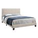 85.25" Beige Contemporary Rectangular Bed Frame - Queen Size