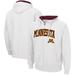 Men's Colosseum White Minnesota Golden Gophers Arch & Logo 3.0 Full-Zip Hoodie