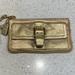 Coach Bags | Coach Gold Leather Clutch / Wristlet / Wallet Case | Color: Gold | Size: Os