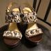 Coach Shoes | Coach Strap Animal Print Wedges | Color: Brown/Tan | Size: 7.5