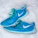 Nike Shoes | Nike Blue Green Lace Tennis Shoes Size 5 | Color: Blue/Green | Size: 5