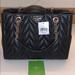 Kate Spade Bags | Authentic Kate Spade Black Leather Bag | Color: Black/Gold | Size: 11.5x8.5x5