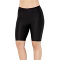 Plus Size Women's Chlorine Resistant Long Bike Short Swim Bottom by Swimsuits For All in Black (Size 10)