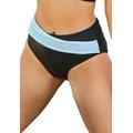 Plus Size Women's Hollywood Colorblock Wrap Bikini Bottom by Swimsuits For All in Black White (Size 10)
