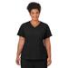 Plus Size Women's Jockey Scrubs Women's Mock Wrap Top by Jockey Encompass Scrubs in Black (Size 3X(24W-26W))