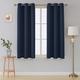 funky gadgets Thermal Blackout Curtains, Navy Blue 90x54, Eyelet Rings, Insulated Room Darkening, 2 Panels + Free Tie Backs for Bedroom, Nursery