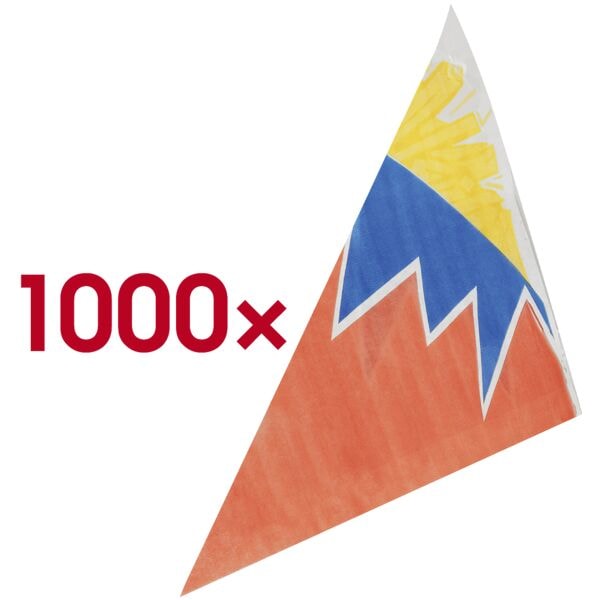 Papstar 1000 bedruckte Pommes-Frites-Spitztüten gefädelt rot - 32 x 23 x 32,5 cm rot Image