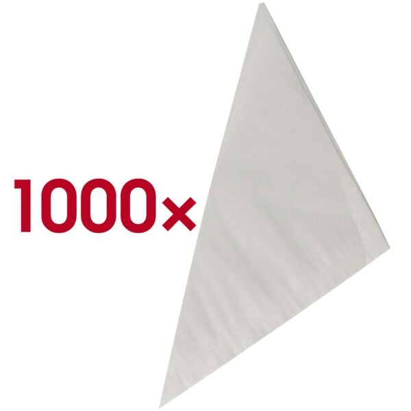 Papstar 1000 Spitztüten nicht gefädelt weiß - 15 x 15 x 21 cm weiß Image