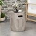 17 Stories Belmeda Stone/Concrete Outdoor Side Table Stone/Concrete in Black/Gray | 18 H x 15.75 W x 15.75 D in | Wayfair