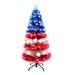 Puleo International 4 ft. Fiber Optic & LED Patriotic Artificial Christmas & July 4th Tree