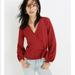 Madewell Tops | Madewell Texture And Thread Crepe Wrap Top | Color: Red | Size: S