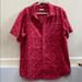 Columbia Shirts | Columbia L Red Print Button Down Shirt | Color: Red | Size: L