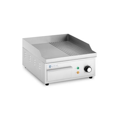 Royal Catering Elektro Grillplatte - 360 x 380 mm - Ribber + Flat - 2.000 W