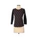 J.Crew Sweatshirt: Black Brocade Tops - Women's Size 2X-Small