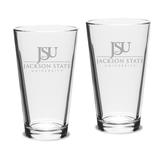 Jackson State Tigers 2-Piece 16oz. Classic Pub Glass Set