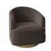 Barrel Chair - Fairfield Chair Tipsy 28.75" W Barrel Chair Other Performance Fabrics in Gray/Brown | 30.25 H x 28.75 W x 31 D in | Wayfair