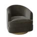 Barrel Chair - Fairfield Chair Tipsy 28.75" W Barrel Chair Polyester in Black/Brown | 30.25 H x 28.75 W x 31 D in | Wayfair