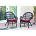Ophelia & Co. Maltby Patio Chair w/ Cushions Wicker/Rattan in Red/Gray/Black | 36 H x 29 W x 29 D in | Wayfair D0CDDFFCD2AE4A71AE0D9CC5D3769796