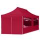 3x6m Aluminium Faltpavillon, inkl. 4 Seitenteile, rot