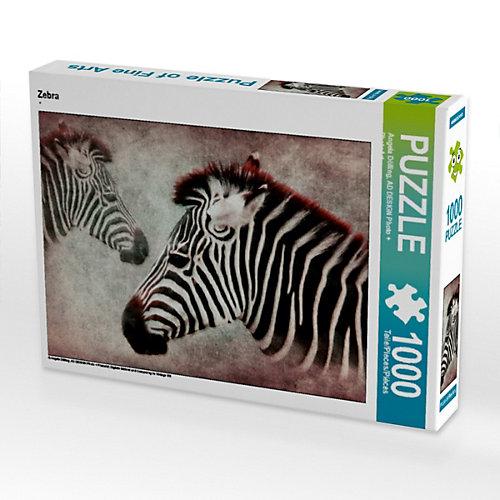 Puzzle CALVENDO Puzzle Zebra - 1000 Teile Foto-Puzzle glückliche Stunden Kinder