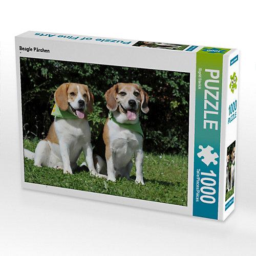 Puzzle CALVENDO Puzzle Beagle Pärchen - 1000 Teile Foto-Puzzle glückliche Stunden Kinder