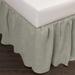 Cottage Home Sillo Seaglass Linen 3 Piece Tuck In Bed Skirt