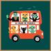 Amanti Art Spooky Bus Framed Canvas Wall Art