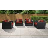 Venice 4 Piece Outdoor Wicker Patio Furniture Set 04a