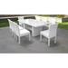 Miami Rectangular Outdoor Patio Dining Table with 8 Armless Chairs