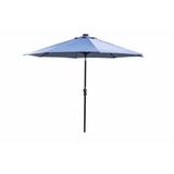 9 ft. Aluminum Market Solar Outdoor Patio Umbrella in Red