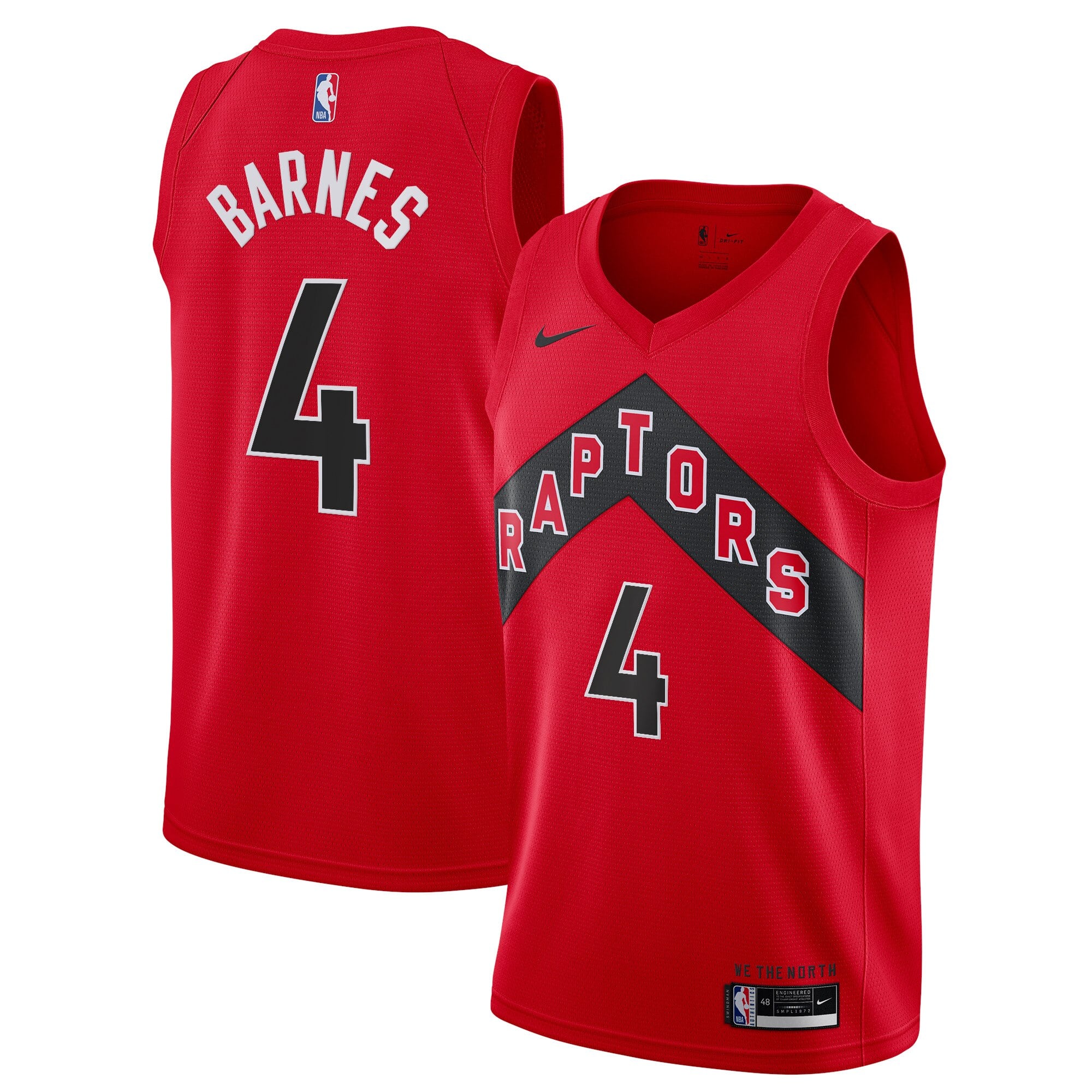 Toronto Raptors Nike Swingman Jersey - Red - Scottie Barnes - Youth - Icon Edition - unisexe Taille: L (14/16)